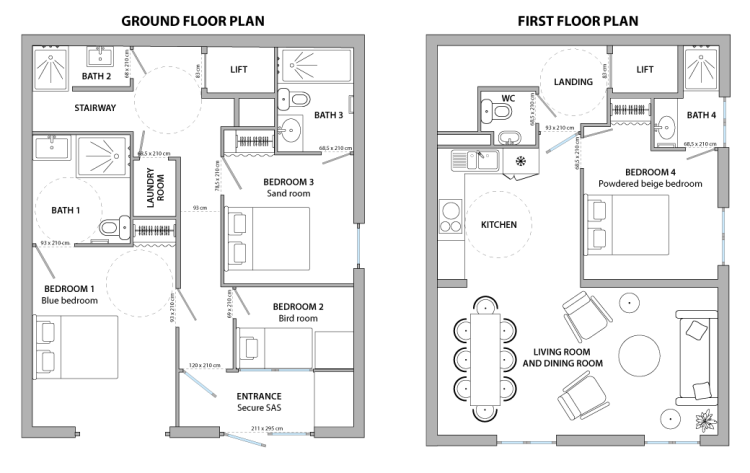 Holiday rental in Paris - Plan of Pavillon Ponthieu